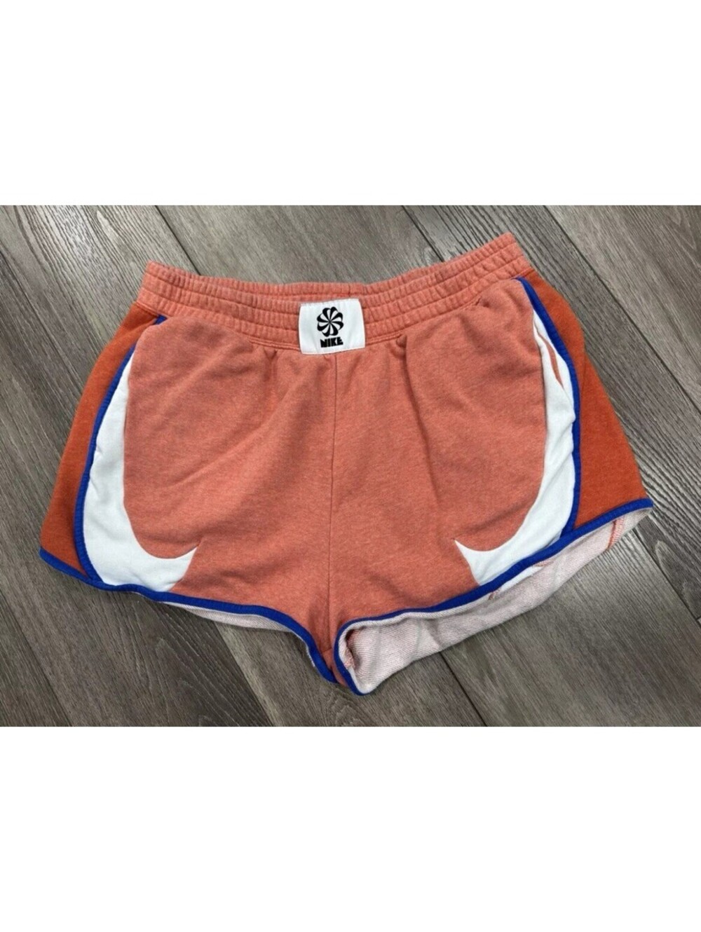 Nike Sweat Shorts Womens L Large Big Swoosh Logo Pockets Move To Zero Retro 90s